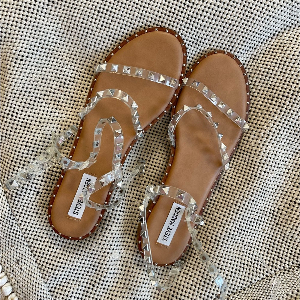 Steve Madden Travel Sandals- Clear